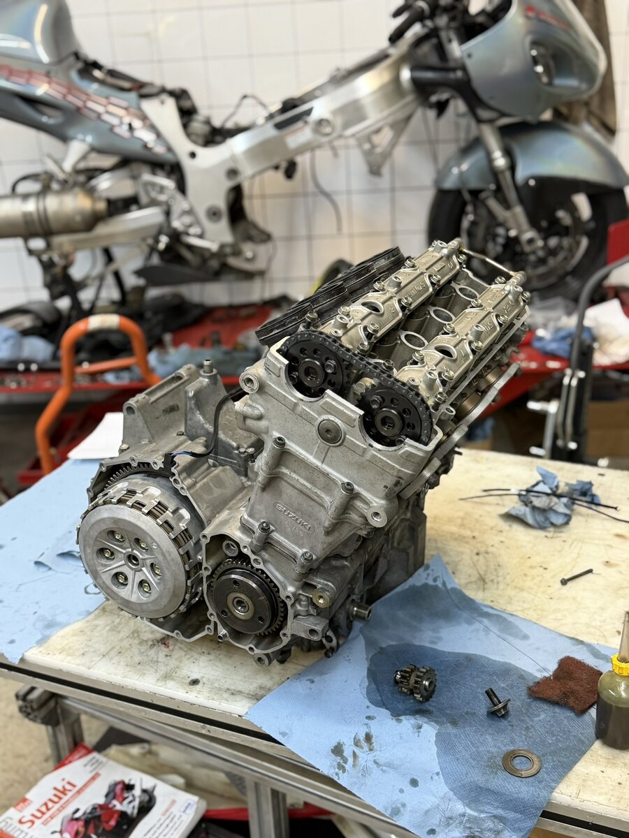 Motor komplett neu aufgebaut, bereit für den Einbau