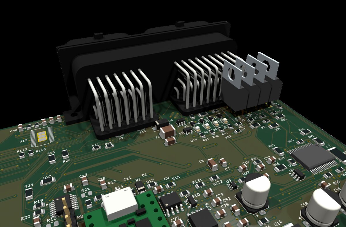 Detail der ECU: Steckverbinder