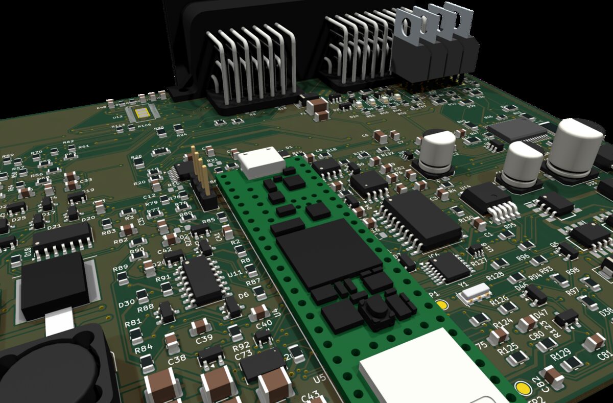 Detail der ECU: Teensy-Modul