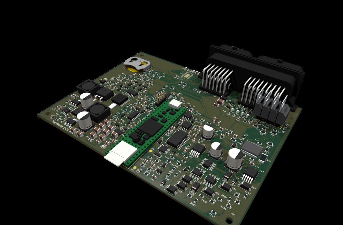 Custom ECU Rev 3.0 — Platinen-Render